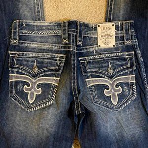 Rock Revival Ronnie Boot Denim Men's Size 32 x 36 NWT